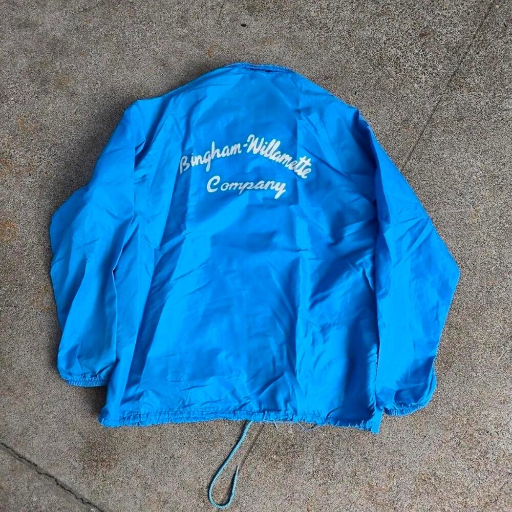 True Vtg KING LOUIE Pro Fit Bingham Willamette Company Coach Jacket Blue L USA